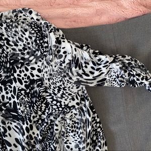 Elementz White and Black Printed Cardigan